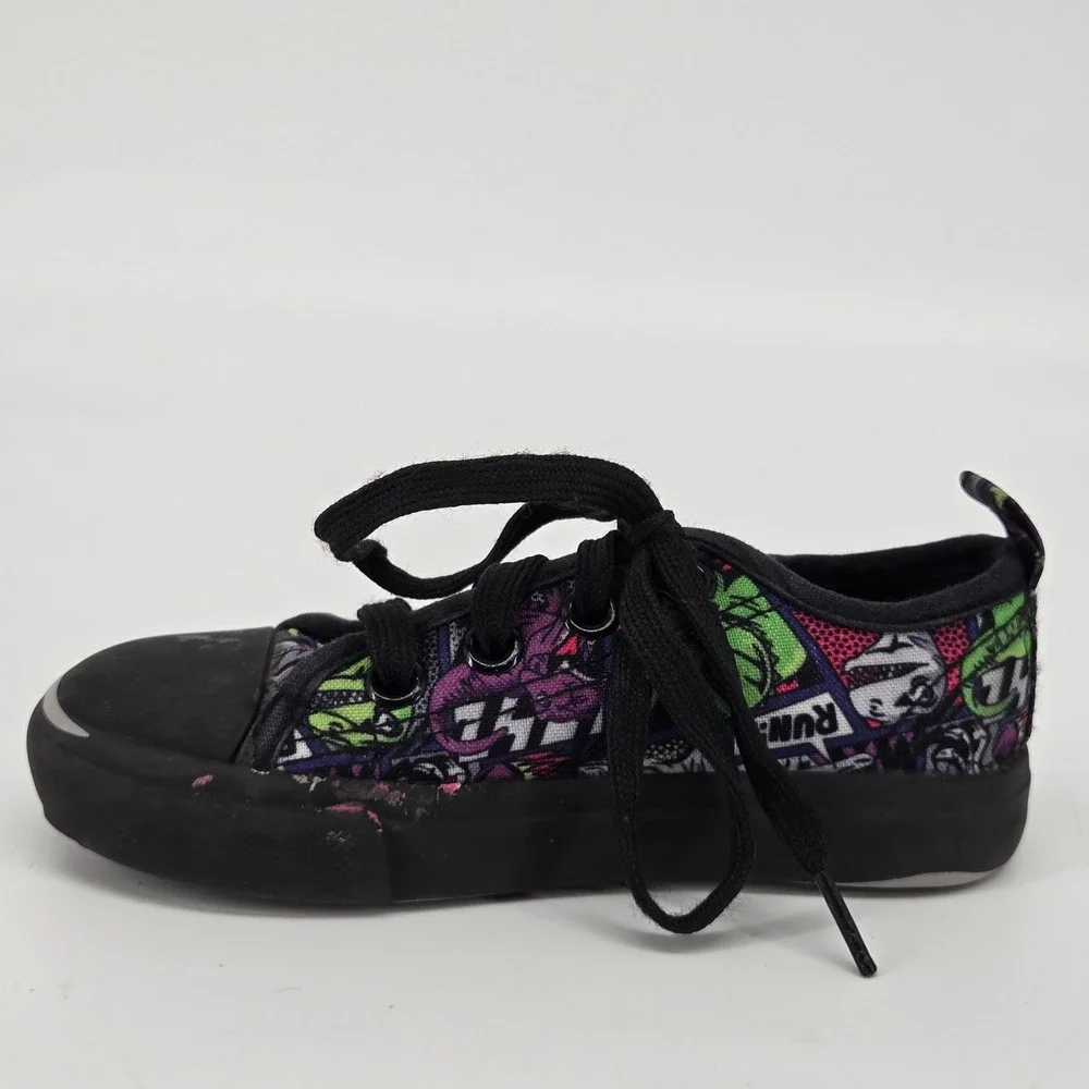 Natural Steps Trimfoot Co Comic Strip Dinosaur‎ Canvas Low Top Sneakers 8M
